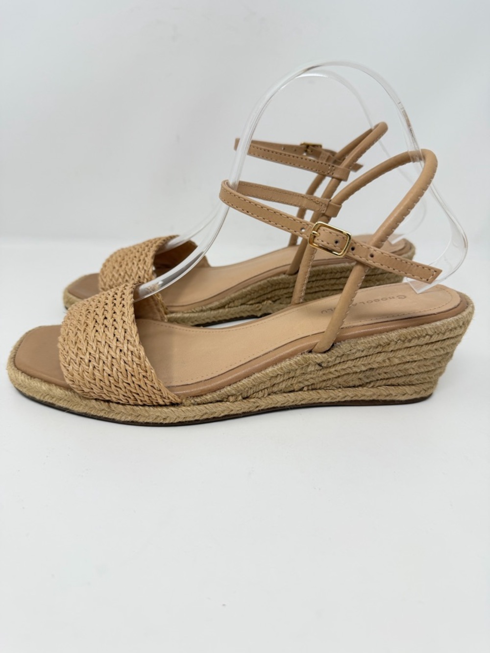 Chocolat Blu Rafia Bryn Espadrille Wedge Sandal Tan Size EU 39, US 8-8.5 - Picture 2 of 9